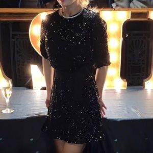 Black sequin dress